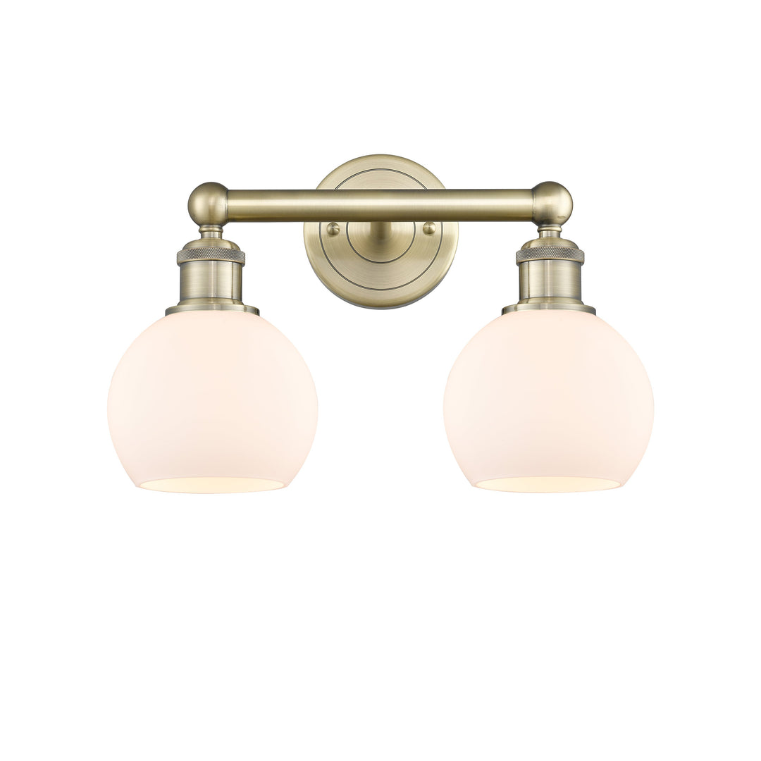 Innovations Edison 616-2W-AB-G121-6 Bath Vanity Light 15 in. wide - Antique Brass