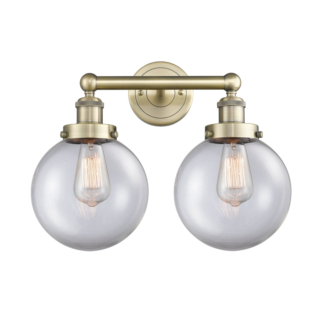 Innovations Edison 616-2W-AB-G202-8 Bath Vanity Light 16 in. wide - Antique Brass