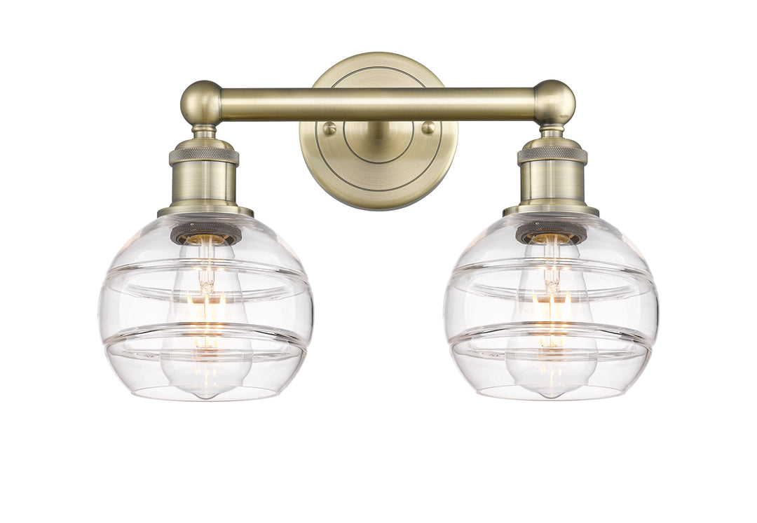 Innovations Edison 616-2W-AB-G556-6CL Bath Vanity Light 15 in. wide - Antique Brass