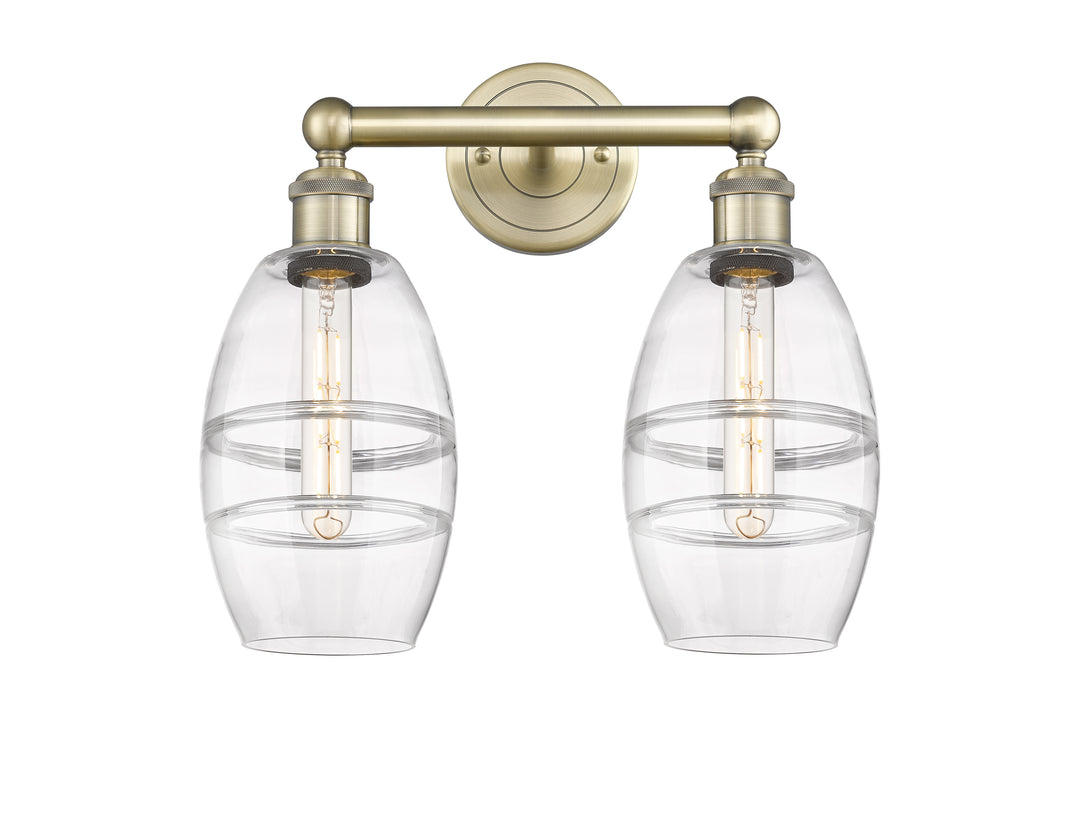 Innovations Edison 616-2W-AB-G557-6CL Bath Vanity Light 15 in. wide - Antique Brass