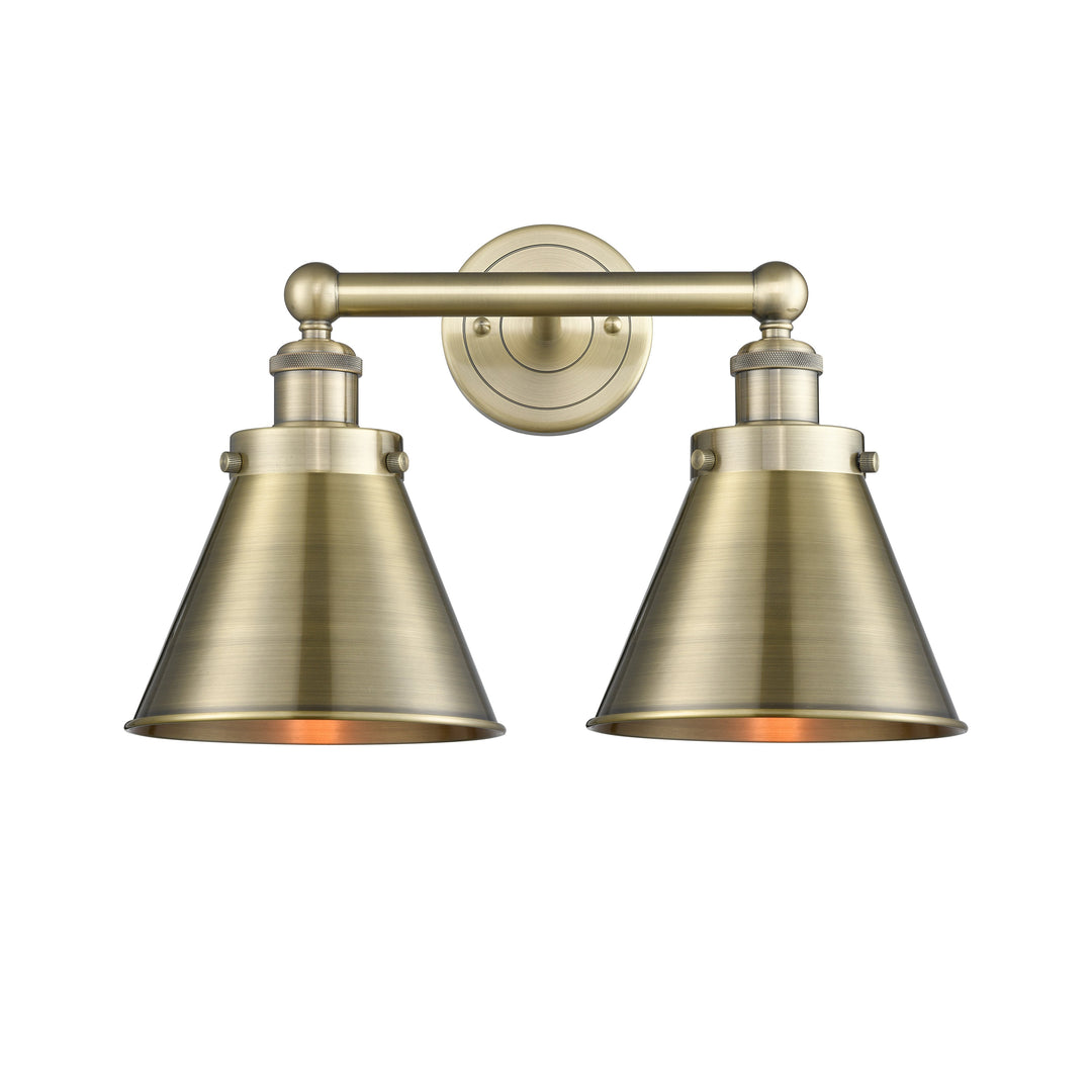 Innovations Franklin Restoration 616-2W-AB-M13-AB Bath Vanity Light 17 in. wide - Antique Brass