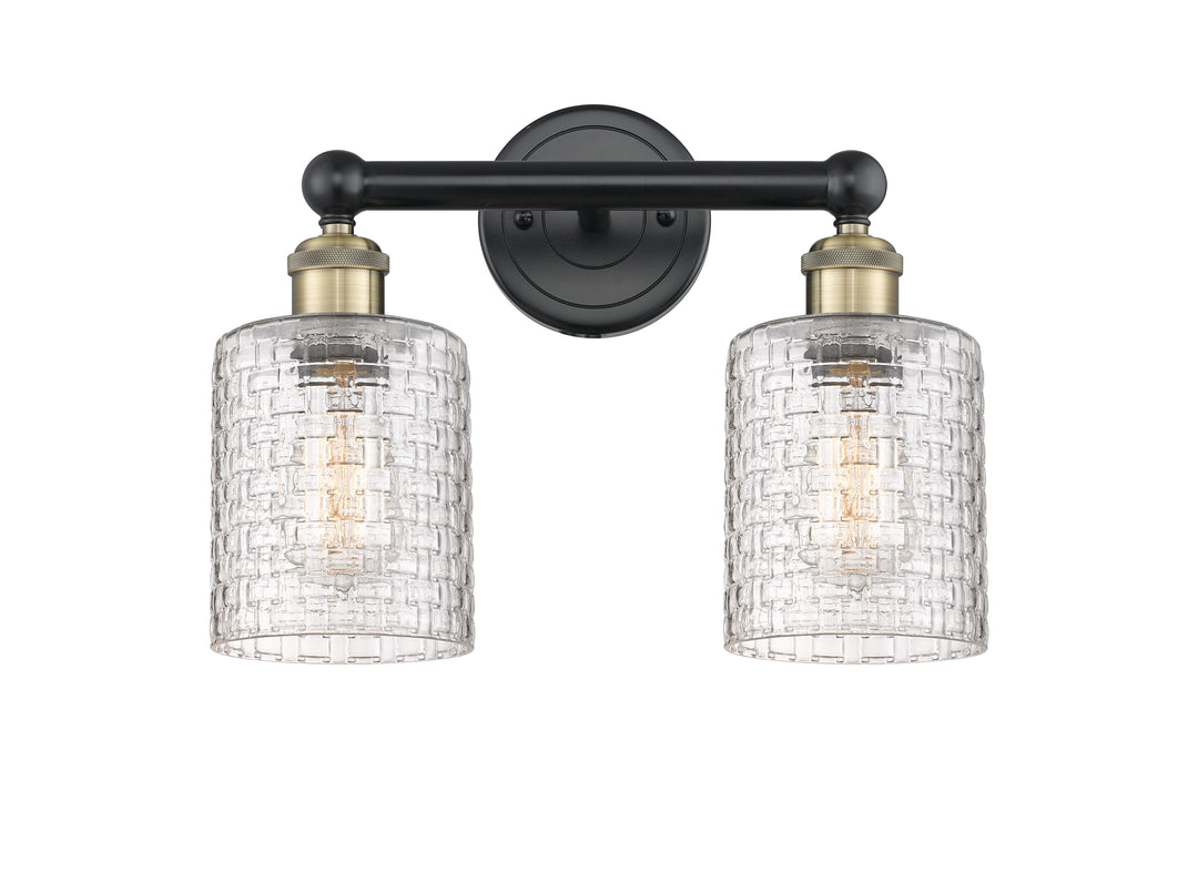 Innovations Edison 616-2W-BAB-G112C-5CL Bath Vanity Light 14 in. wide - Black Antique Brass