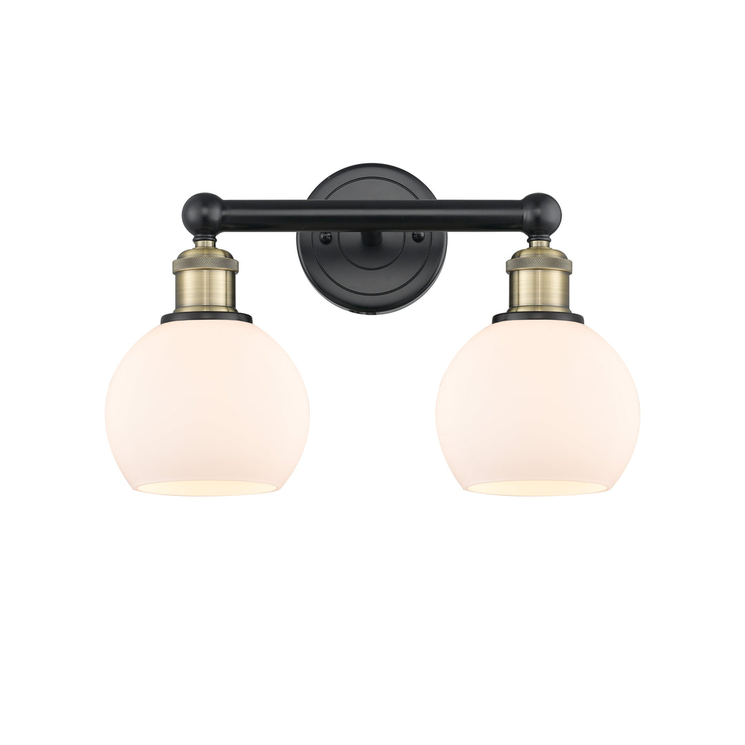 Innovations Edison 616-2W-BAB-G121-6 Bath Vanity Light 15 in. wide - Black Antique Brass