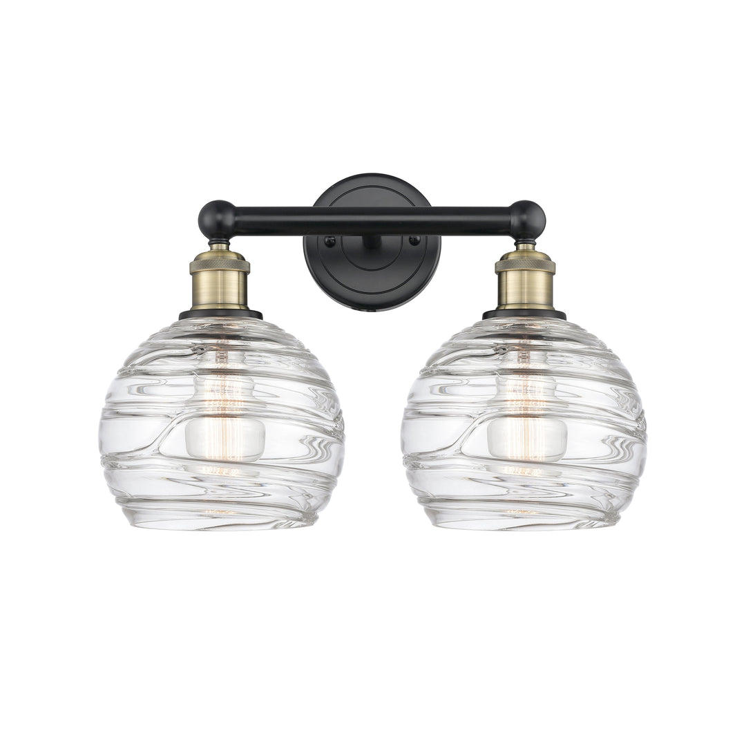 Innovations Downtown Urban 616-2W-BAB-G1213-8 Bath Vanity Light 17 in. wide - Black Antique Brass