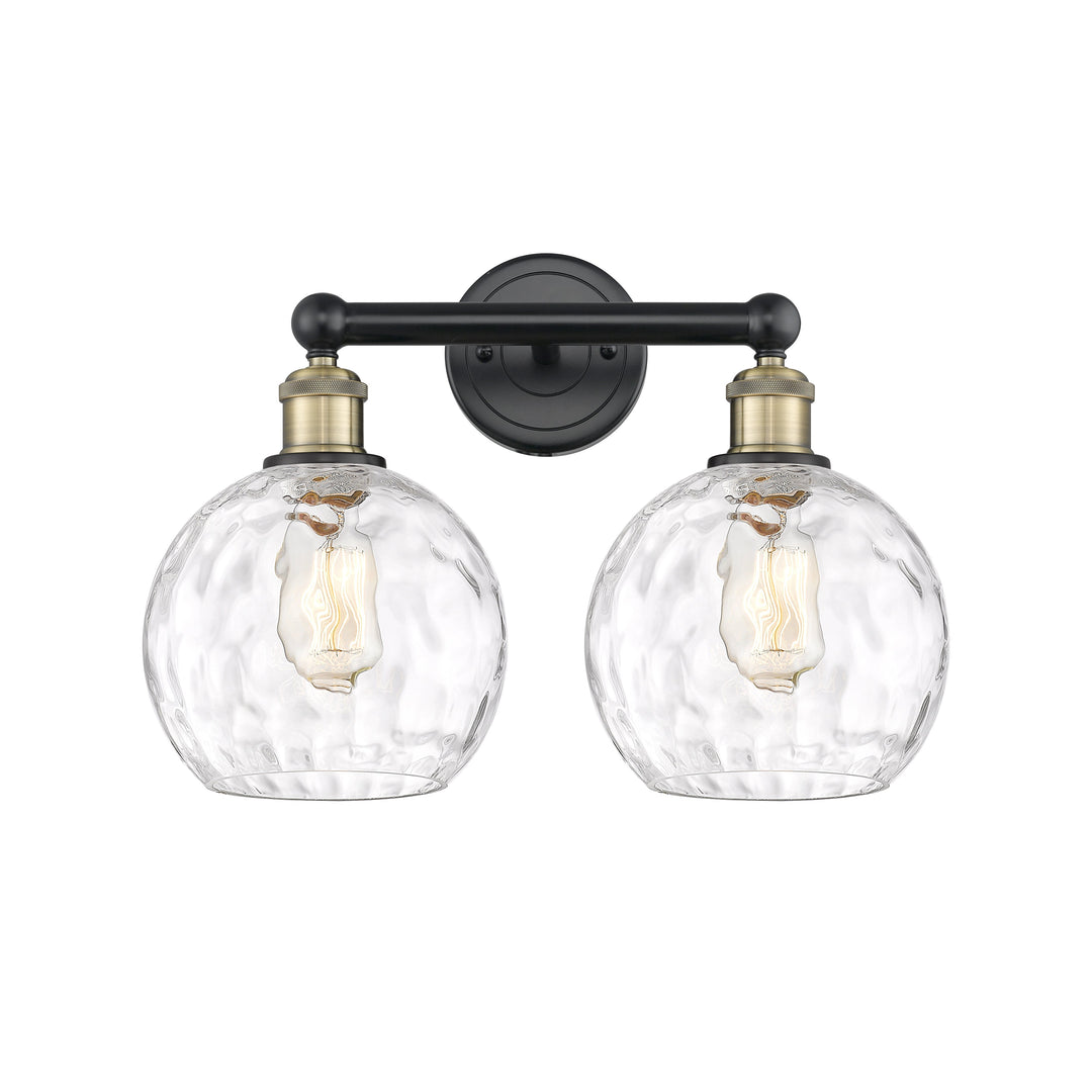 Innovations Downtown Urban 616-2W-BAB-G1215-8 Bath Vanity Light 17 in. wide - Black Antique Brass