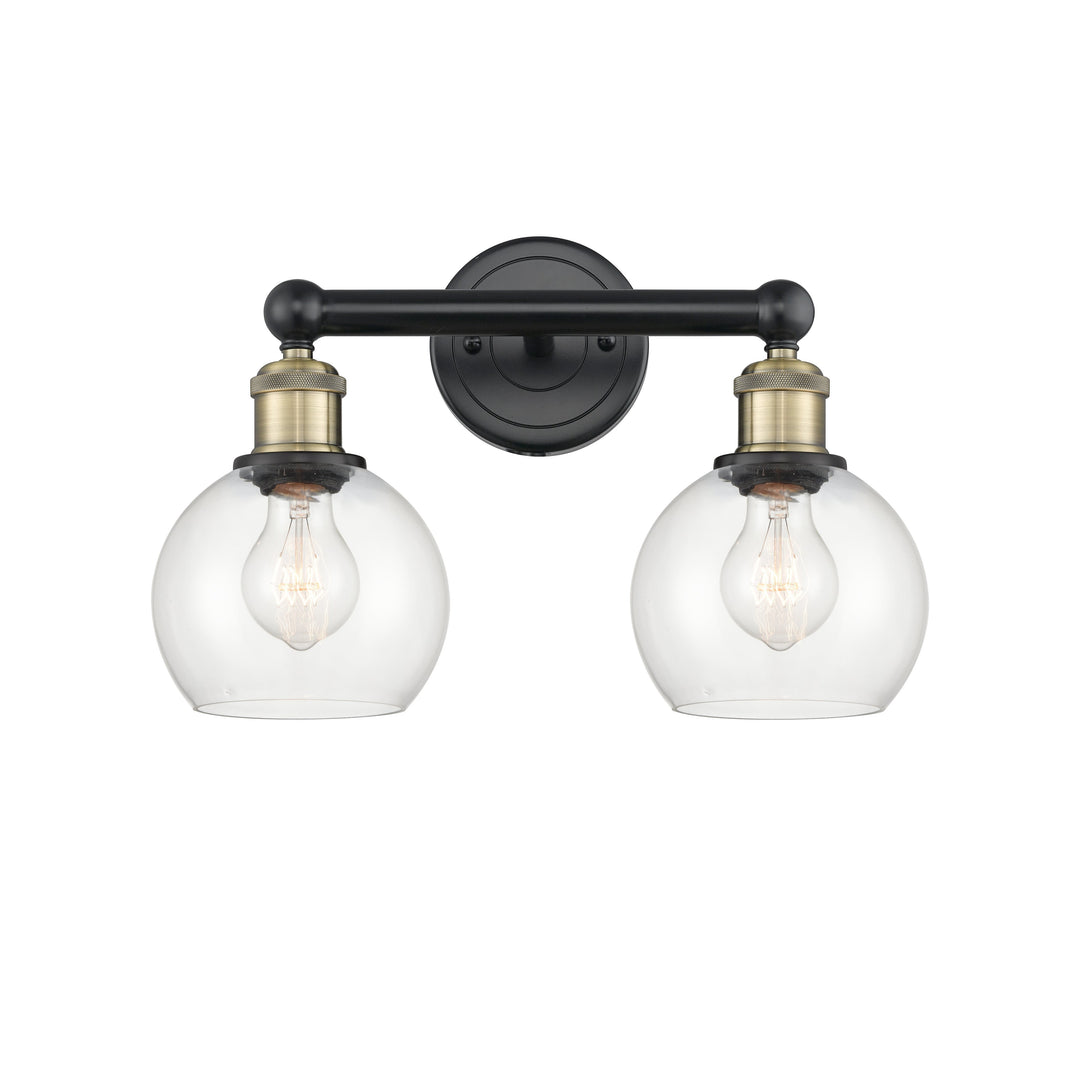 Innovations Edison 616-2W-BAB-G122-6 Bath Vanity Light 15 in. wide - Black Antique Brass