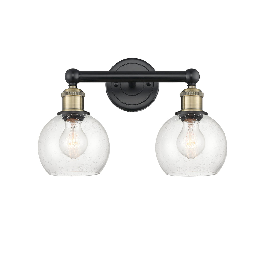 Innovations Edison 616-2W-BAB-G124-6 Bath Vanity Light 15 in. wide - Black Antique Brass