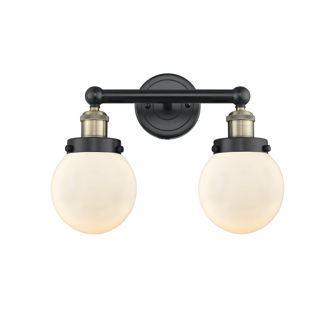 Innovations Edison 616-2W-BAB-G201-6 Bath Vanity Light 16 in. wide - Black Antique Brass