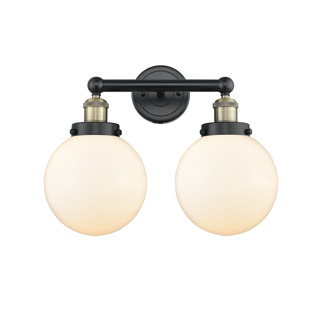 Innovations Edison 616-2W-BAB-G201-8 Bath Vanity Light 16 in. wide - Black Antique Brass