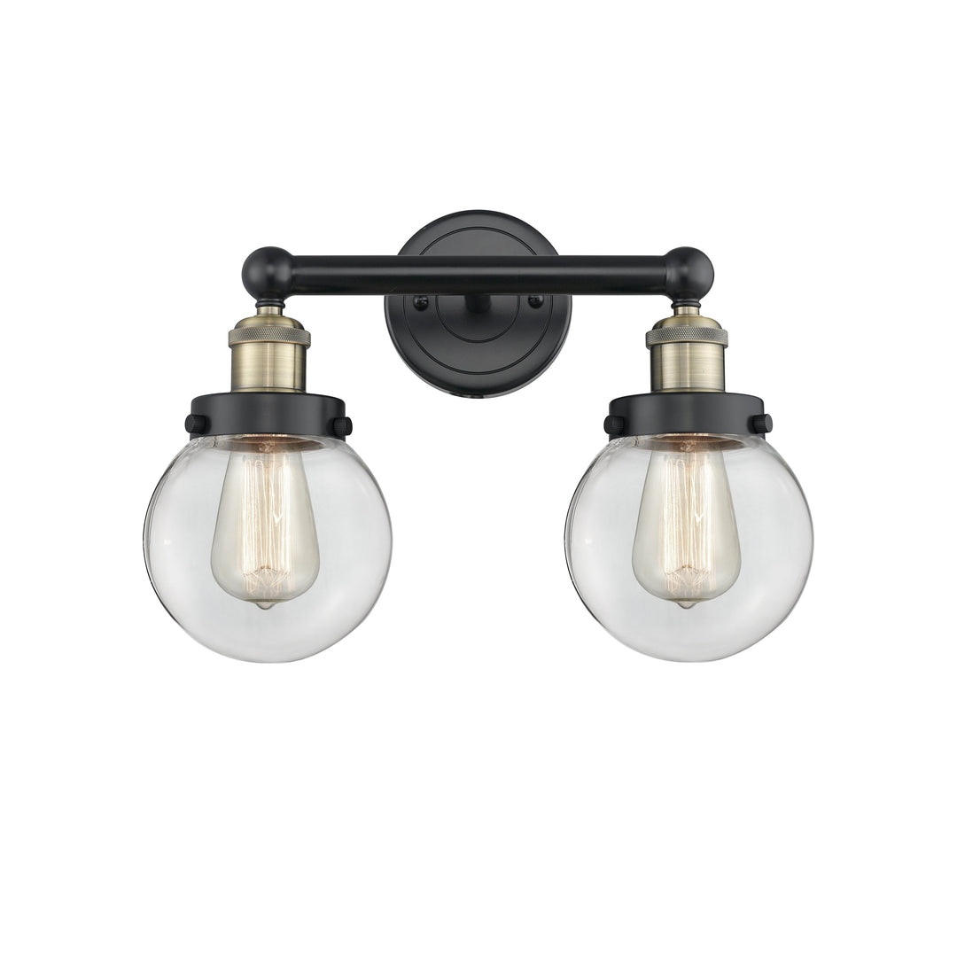 Innovations Edison 616-2W-BAB-G202-6 Bath Vanity Light 16 in. wide - Black Antique Brass