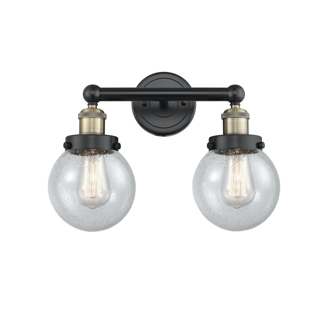 Innovations Edison 616-2W-BAB-G204-6 Bath Vanity Light 16 in. wide - Black Antique Brass