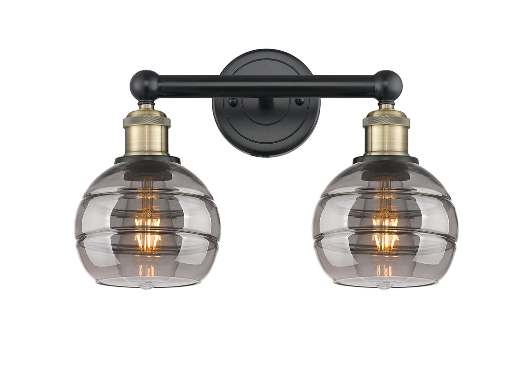 Innovations Edison 616-2W-BAB-G556-6SM Bath Vanity Light 15 in. wide - Black Antique Brass