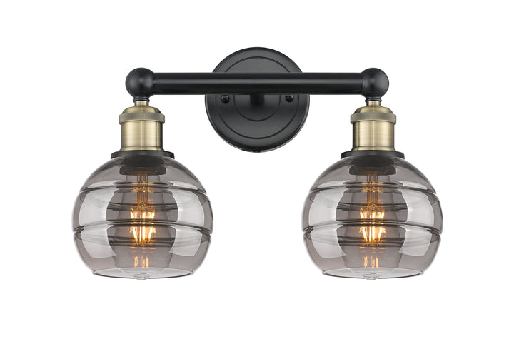 Innovations Edison 616-2W-BAB-G556-6SM Bath Vanity Light 15 in. wide - Black Antique Brass