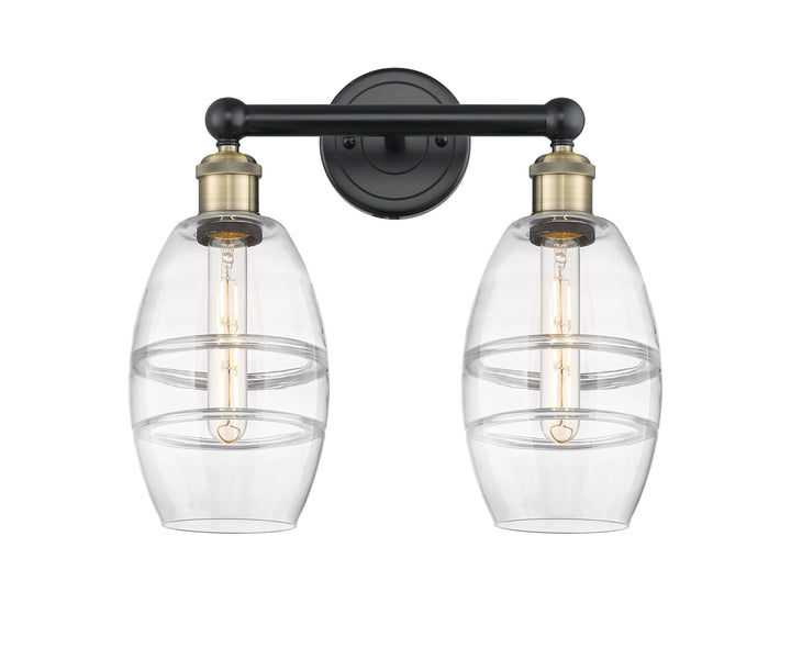 Innovations Edison 616-2W-BAB-G557-6CL Bath Vanity Light 15 in. wide - Black Antique Brass