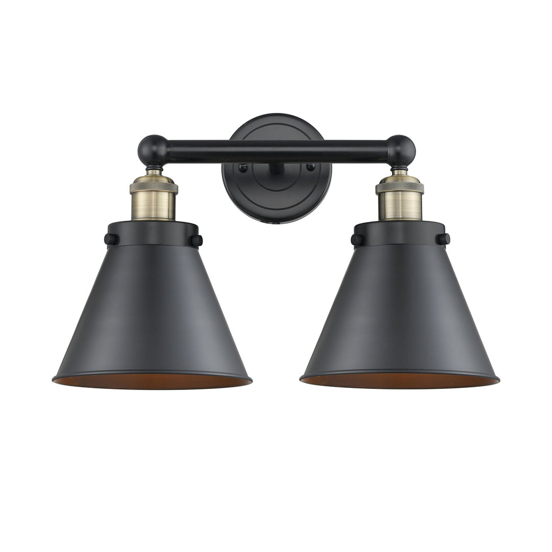 Innovations Downtown Urban 616-2W-BAB-M13-BK Bath Vanity Light 17 in. wide - Black Antique Brass