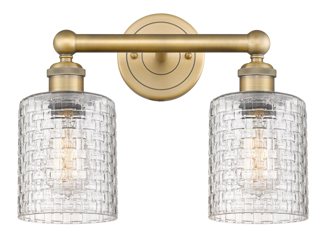 Innovations Edison 616-2W-BB-G112C-5CL Bath Vanity Light 14 in. wide - Brushed Brass