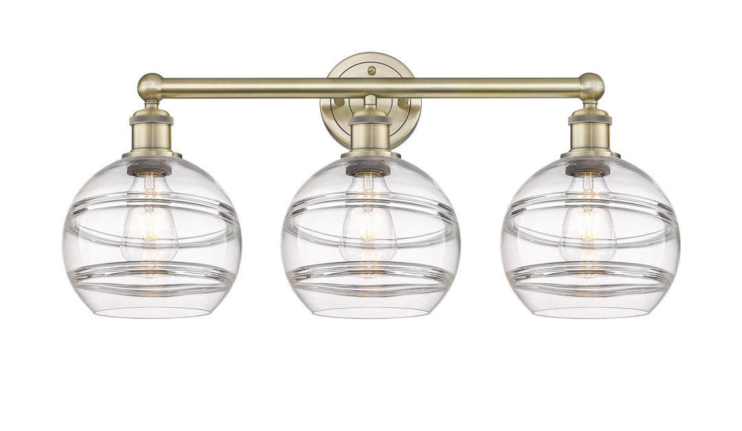 Innovations Downtown Urban 616-3W-AB-G556-8CL Bath Vanity Light 26 in. wide - Antique Brass