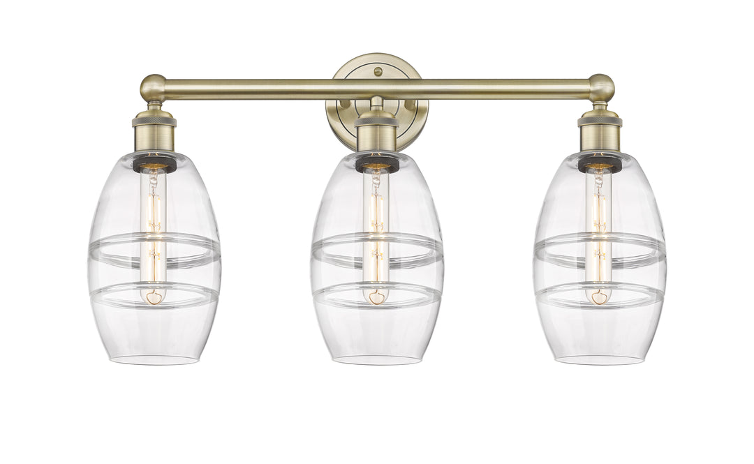 Innovations Edison 616-3W-AB-G557-6CL Bath Vanity Light 24 in. wide - Antique Brass