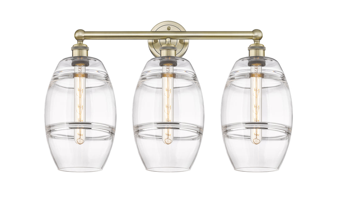 Innovations Downtown Urban 616-3W-AB-G557-8CL Bath Vanity Light 26 in. wide - Antique Brass