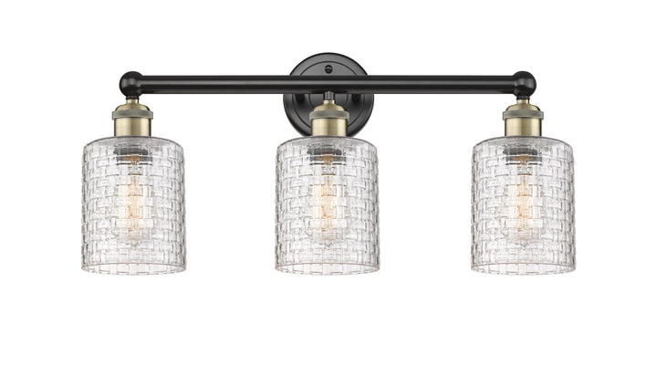 Innovations Edison 616-3W-BAB-G112C-5CL Bath Vanity Light 23 in. wide - Black Antique Brass