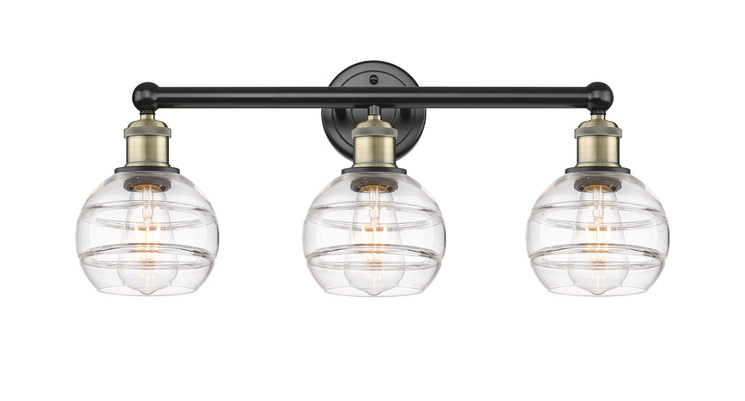 Innovations Edison 616-3W-BAB-G556-6CL Bath Vanity Light 24 in. wide - Black Antique Brass