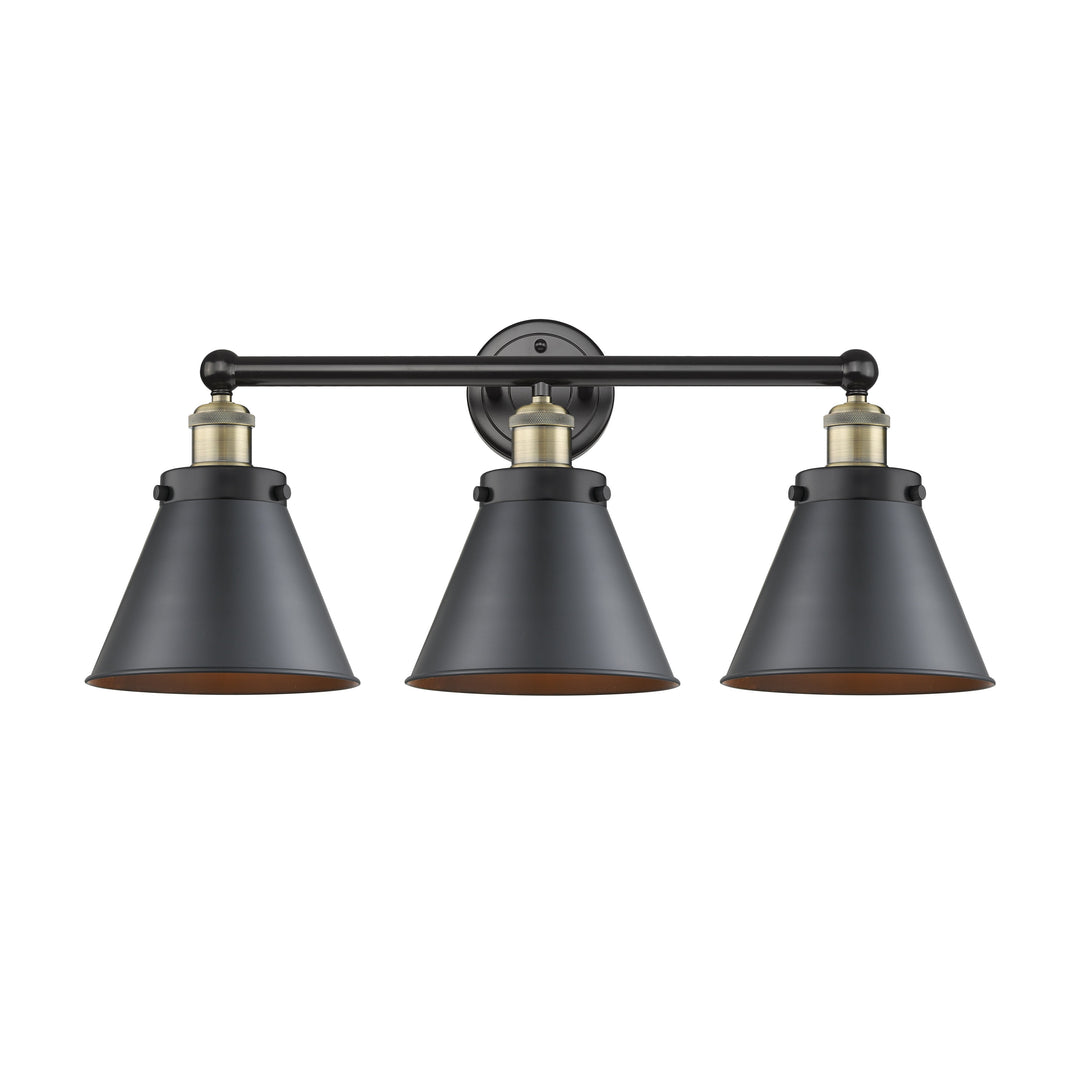 Innovations Downtown Urban 616-3W-BAB-M13-BK Bath Vanity Light 26 in. wide - Black Antique Brass