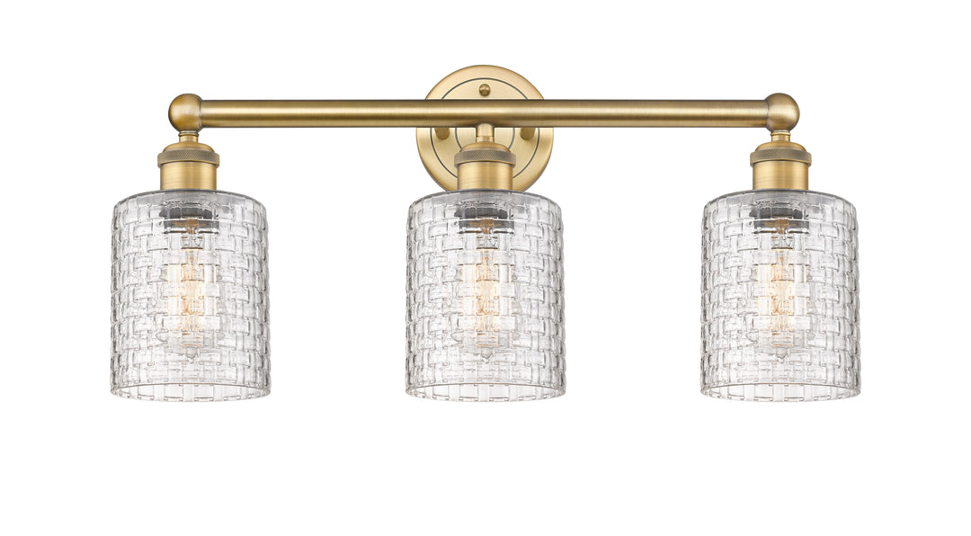 Innovations Edison 616-3W-BB-G112C-5CL Bath Vanity Light 23 in. wide - Brushed Brass