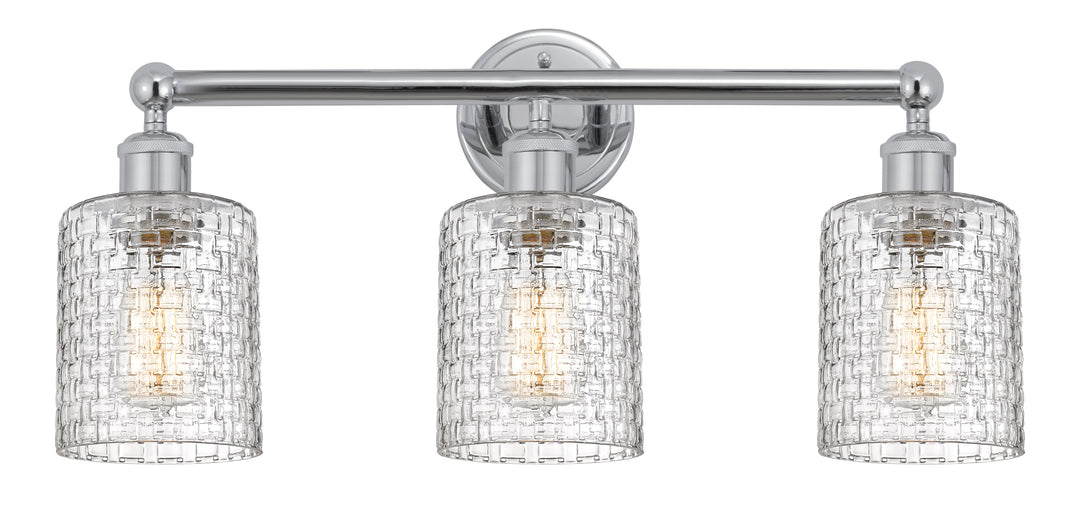 Innovations Edison 616-3W-PC-G112C-5CL Bath Vanity Light 23 in. wide - Polished Chrome