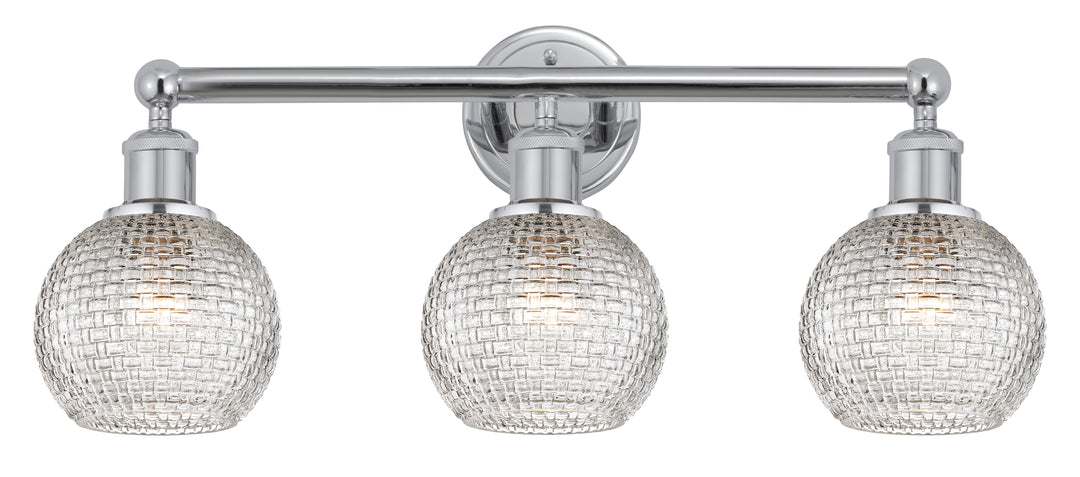 Innovations Edison 616-3W-PC-G122C-6CL Bath Vanity Light 24 in. wide - Polished Chrome