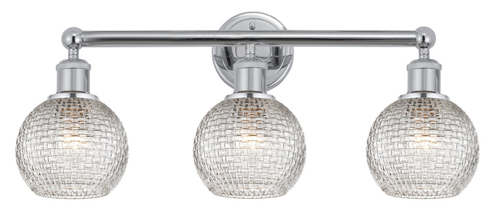 Innovations Edison 616-3W-PC-G122C-6CL Bath Vanity Light 24 in. wide - Polished Chrome