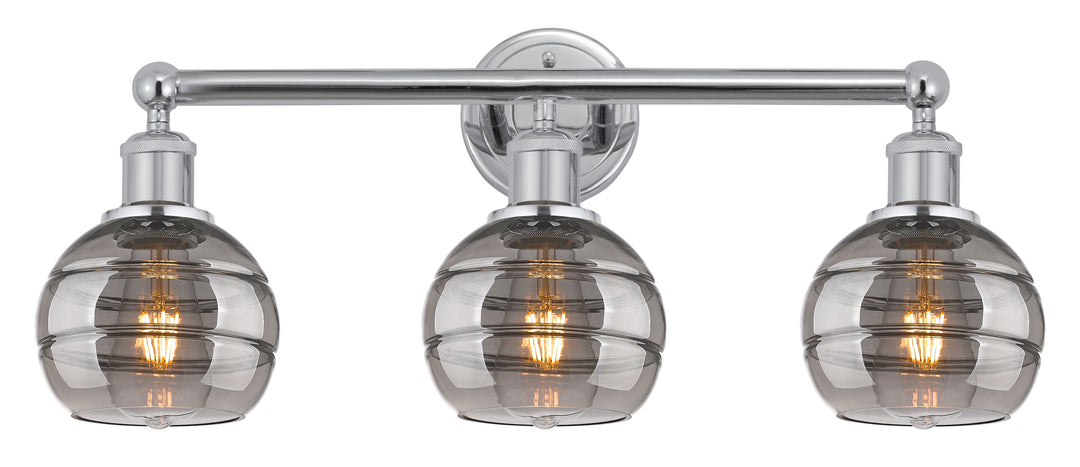 Innovations Edison 616-3W-PC-G556-6SM Bath Vanity Light 24 in. wide - Polished Chrome