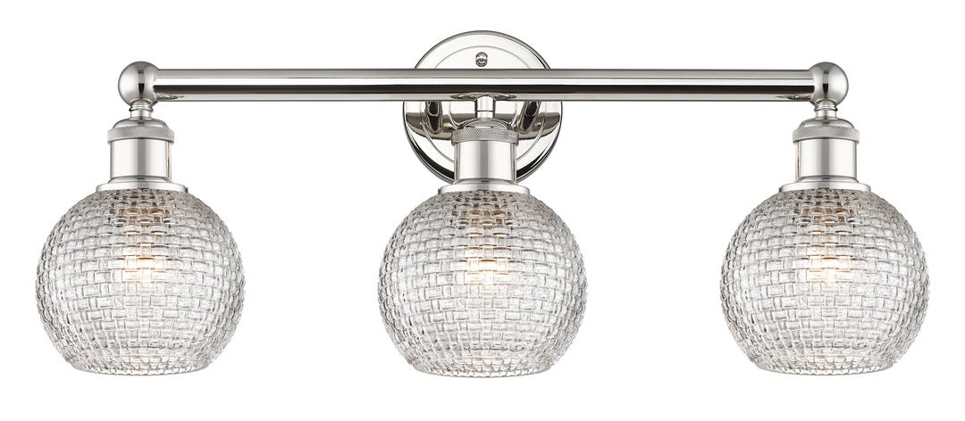 Innovations Edison 616-3W-PN-G122C-6CL Bath Vanity Light 24 in. wide - Polished Nickel