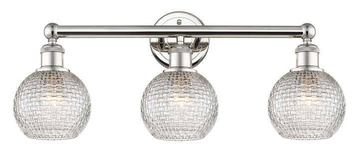 Innovations Edison 616-3W-PN-G122C-6CL Bath Vanity Light 24 in. wide - Polished Nickel