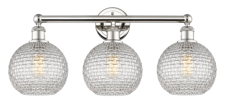 Innovations Downtown Urban 616-3W-PN-G122C-8CL Bath Vanity Light 26 in. wide - Polished Nickel