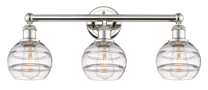 Innovations Edison 616-3W-PN-G556-6CL Bath Vanity Light 24 in. wide - Polished Nickel