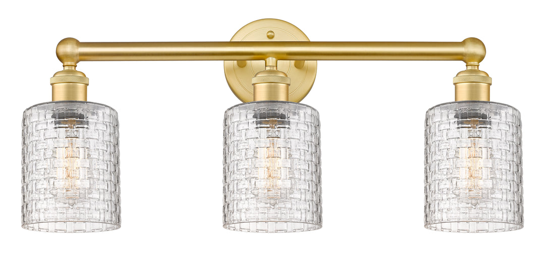 Innovations Edison 616-3W-SG-G112C-5CL Bath Vanity Light 23 in. wide - Satin Gold