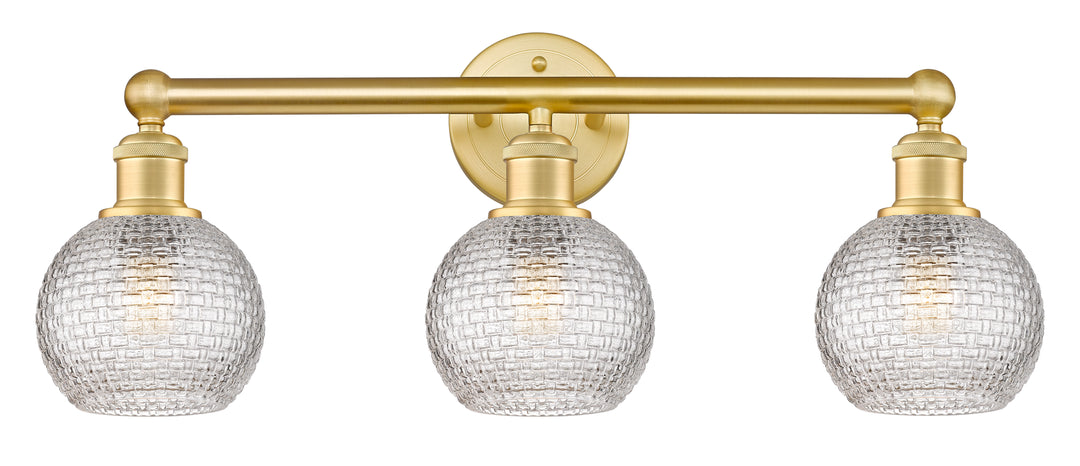 Innovations Edison 616-3W-SG-G122C-6CL Bath Vanity Light 24 in. wide - Satin Gold