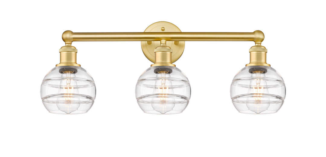 Innovations Edison 616-3W-SG-G556-6CL Bath Vanity Light 24 in. wide - Satin Gold