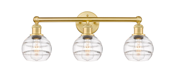 Innovations Edison 616-3W-SG-G556-6CL Bath Vanity Light 24 in. wide - Satin Gold