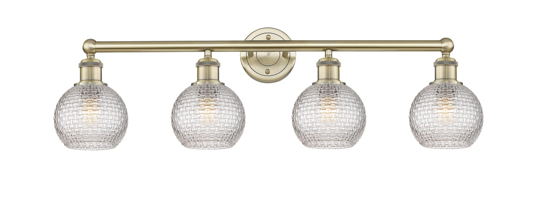 Innovations Edison 616-4W-AB-G122C-6CL Bath Vanity Light 33 in. wide - Antique Brass