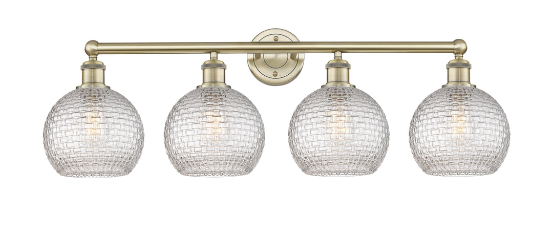 Innovations Downtown Urban 616-4W-AB-G122C-8CL Bath Vanity Light 35 in. wide - Antique Brass