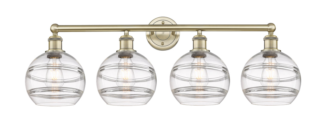 Innovations Downtown Urban 616-4W-AB-G556-8CL Bath Vanity Light 35 in. wide - Antique Brass