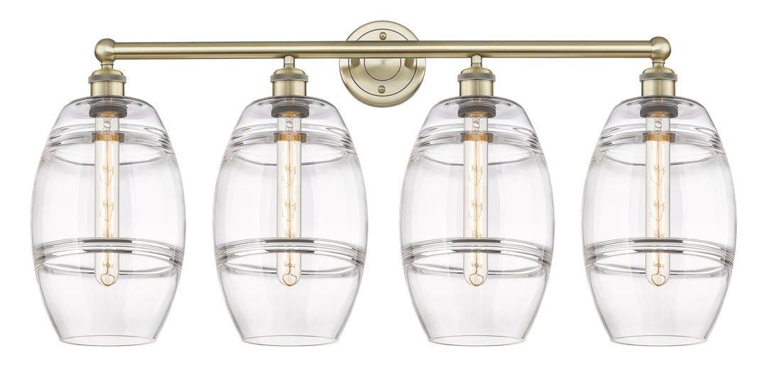 Innovations Downtown Urban 616-4W-AB-G557-8CL Bath Vanity Light 35 in. wide - Antique Brass