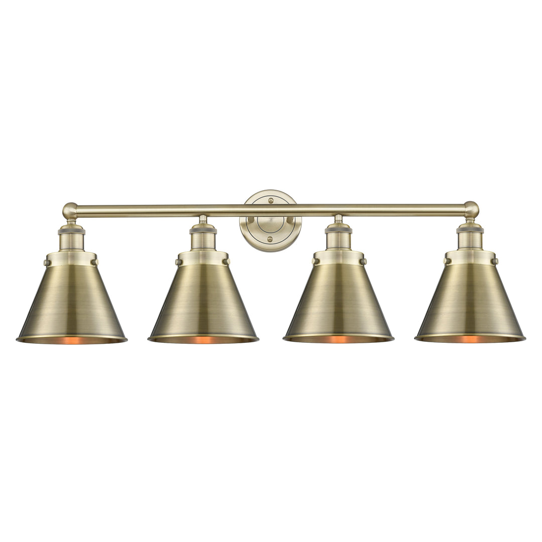 Innovations Franklin Restoration 616-4W-AB-M13-AB Bath Vanity Light 35 in. wide - Antique Brass