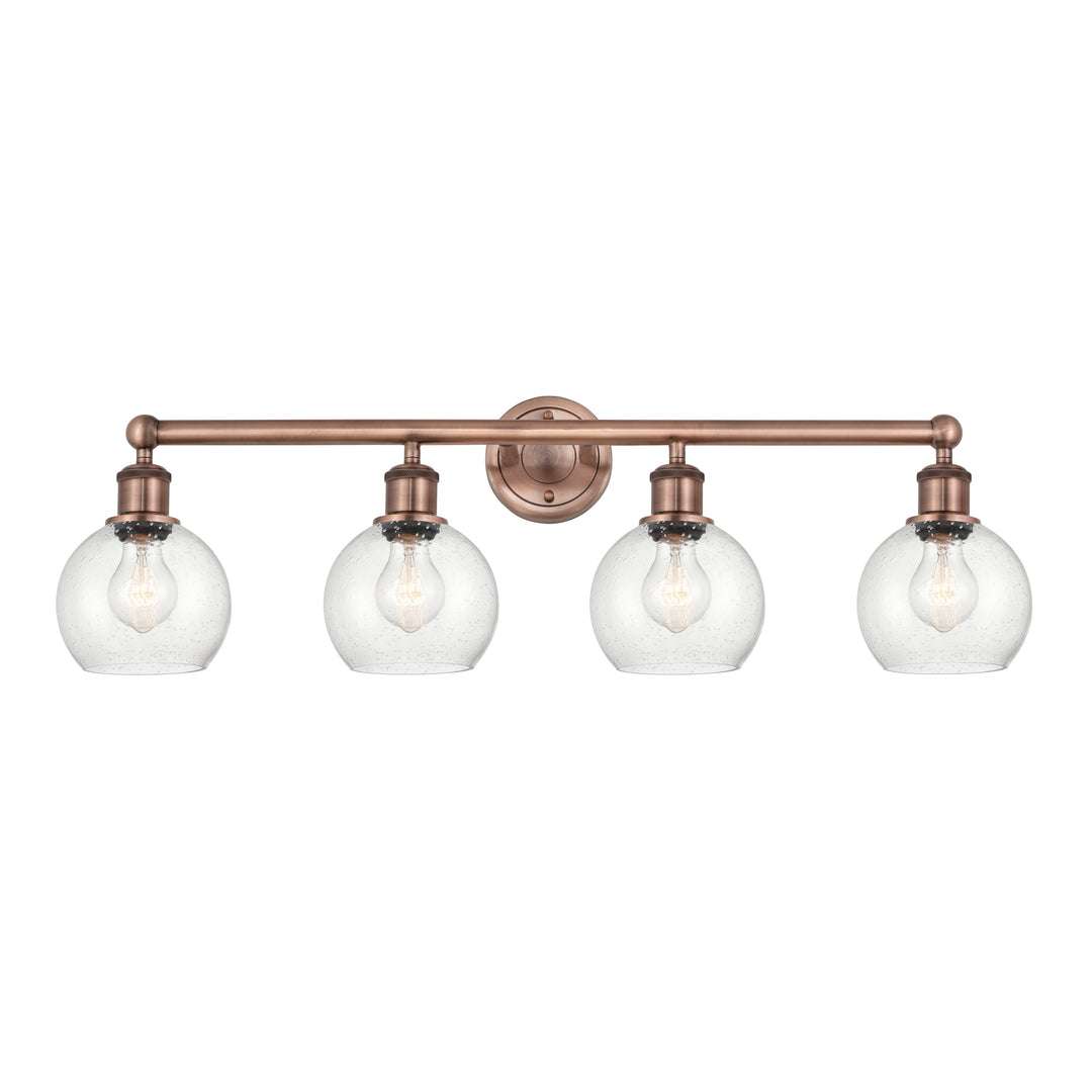 Innovations Edison 616-4W-AC-G124-6 Bath Vanity Light 33 in. wide - Antique Copper