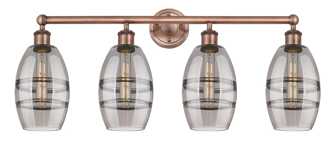 Innovations Edison 616-4W-AC-G557-6SM Bath Vanity Light 33 in. wide - Antique Copper