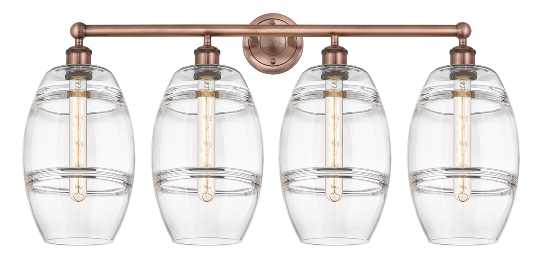 Innovations Downtown Urban 616-4W-AC-G557-8CL Bath Vanity Light 35 in. wide - Antique Copper