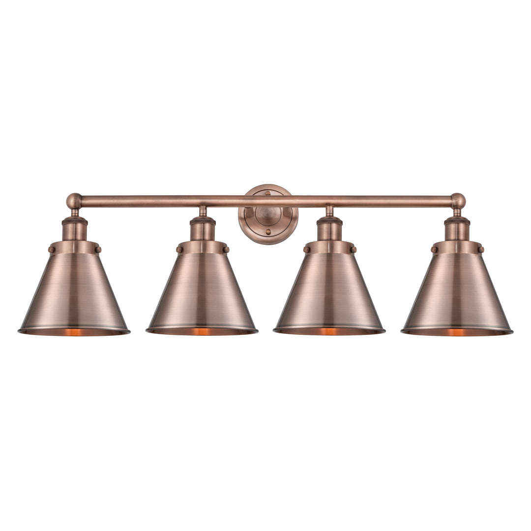 Innovations Franklin Restoration 616-4W-AC-M13-AC Bath Vanity Light 35 in. wide - Antique Copper