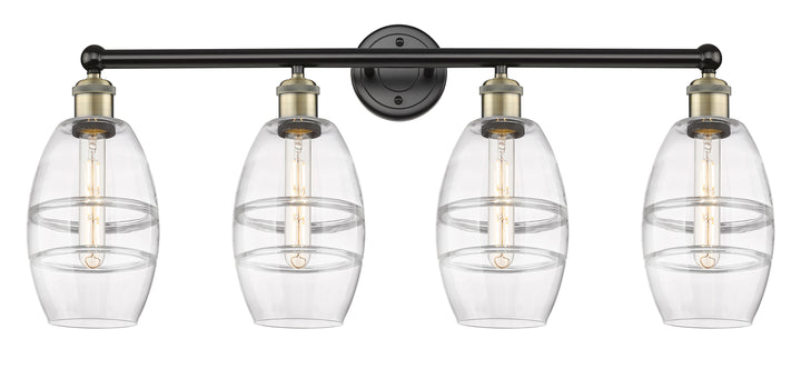 Innovations Edison 616-4W-BAB-G557-6CL Bath Vanity Light 33 in. wide - Black Antique Brass