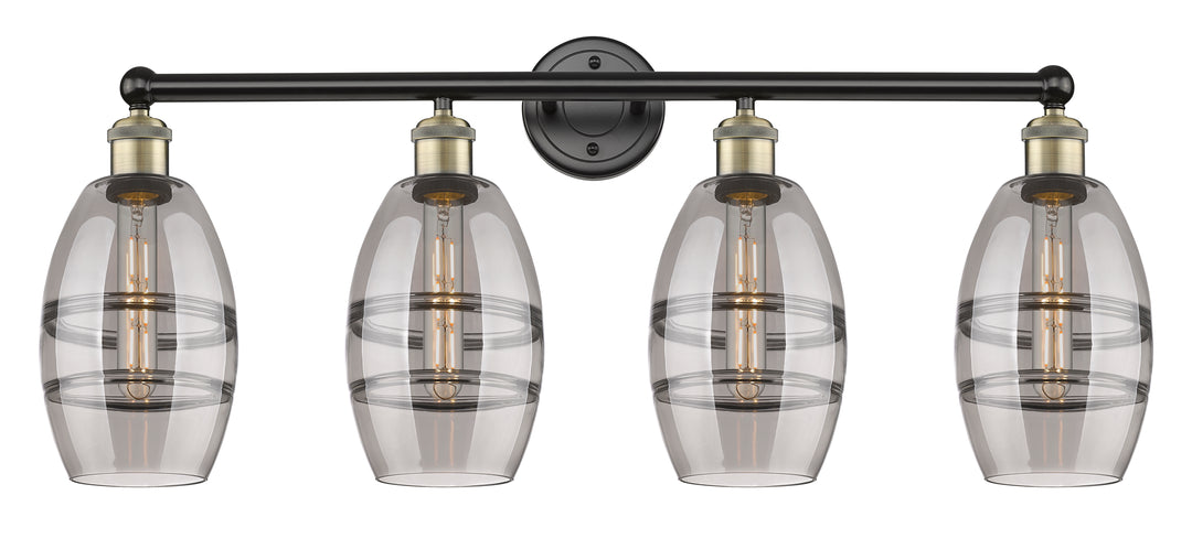 Innovations Edison 616-4W-BAB-G557-6SM Bath Vanity Light 33 in. wide - Black Antique Brass